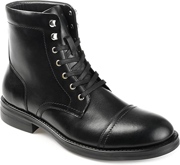 Thomas & Vine Men's Darko Cap Toe Ankle Boot Color Black Size 11.5W