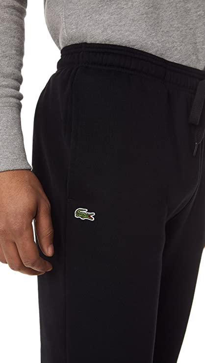 Lacoste Men's Sport Brushed Fleece Elastic Leg Opening Pant Color Black Size 7/2XL
