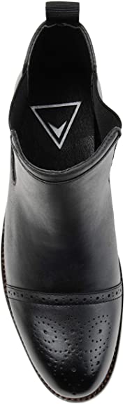 Vance Co. Men's Garrett Cap Toe Chelsea Boot Color Black Size 13W