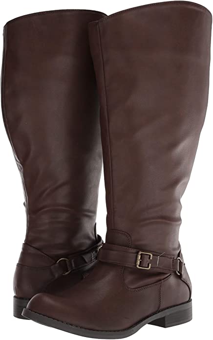 Easy Street Women's Quinn Plus Plus Harness Boot Color Black Size 6.5M (Wide Calf)