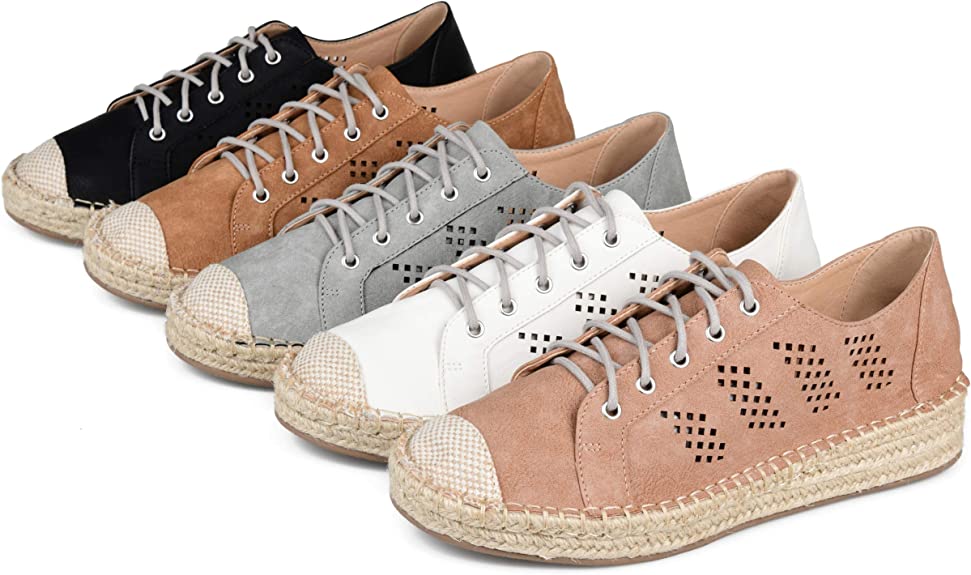 Journee Collection Women's Razili Sneaker Color Brown Size 6.5M