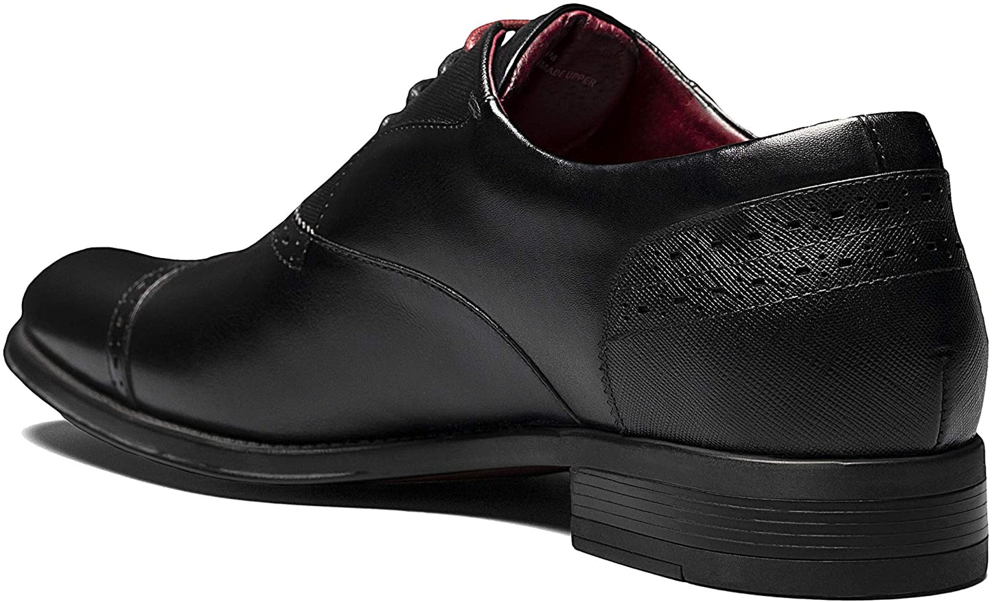 STACY ADAMS Men's Heath Cap Toe Oxford Color Black Size 8.5M