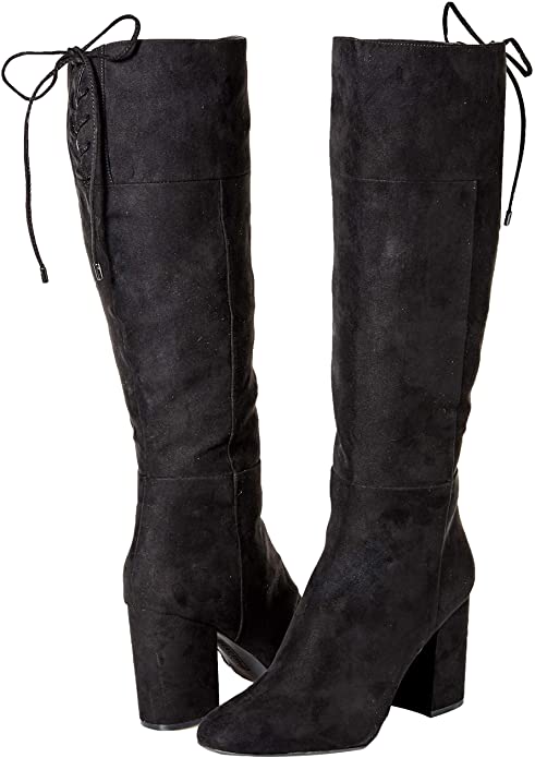 Kenneth Cole New York Women's Corie Lace Knee High Boot Color Black Suede Size 9.5M