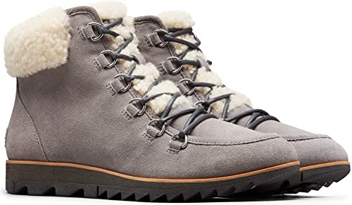 Sorel Women's Harlow Lace Cozy Ankle Boot Color Light Gray Size 5M