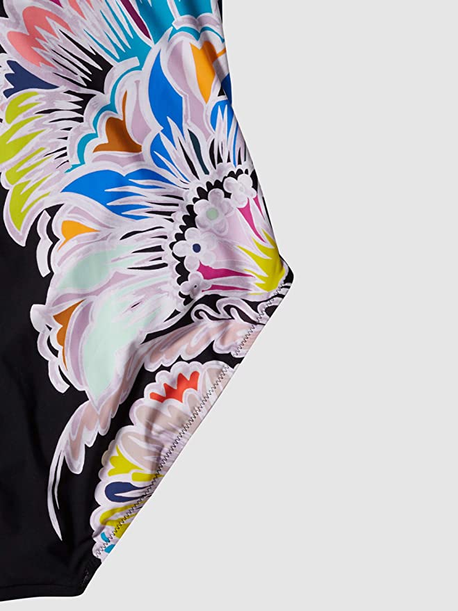 Trina Turk Women's Off-The-Shoulder Ruffle Bandeau One Piece Swimsuit Color Multi//Seychelles