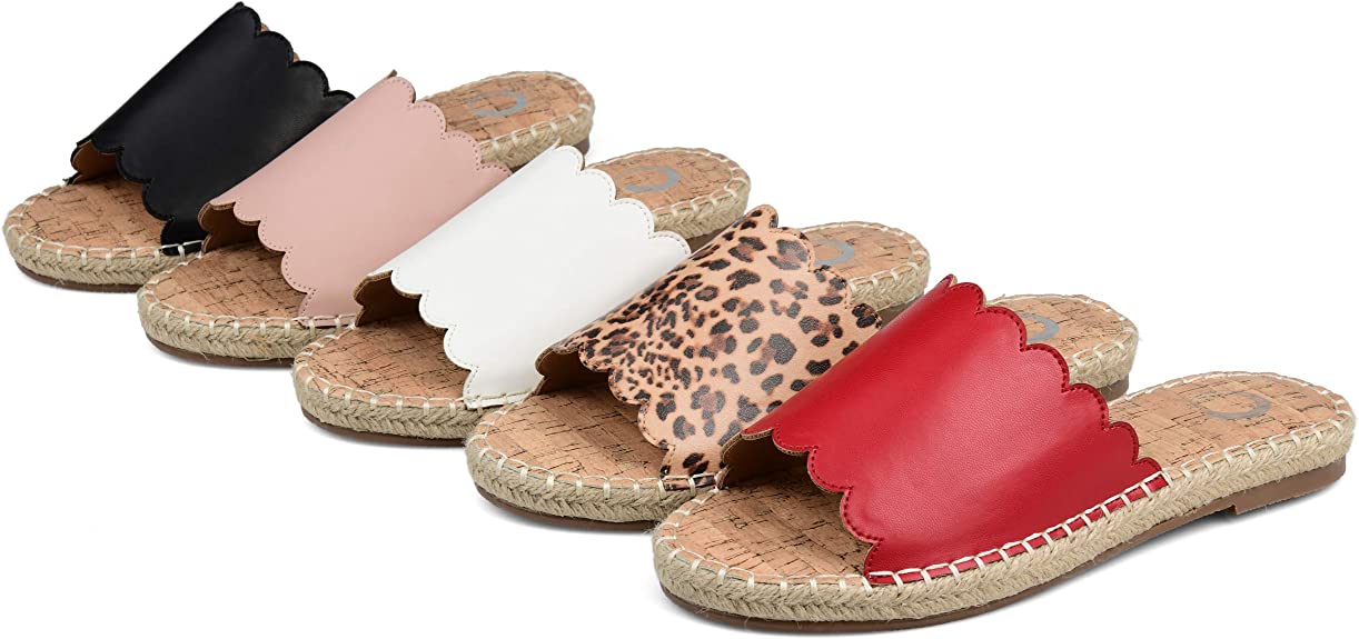 Journee Collection Women's Flat Sandals Color Black Size 8.5M