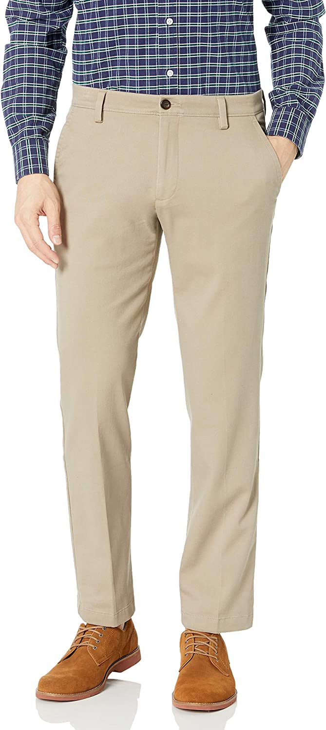Dockers Men's Straight Fit Easy Khaki Pants Color Timber Wolf W32xL32