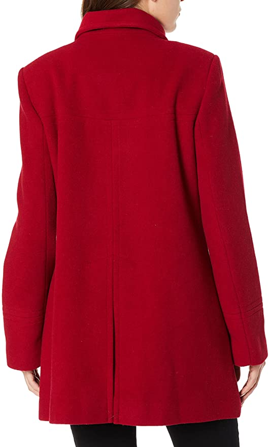 Larry Levine Women’s Double Breasted Plush Wool Blend Coat 08719-L8 Size XS