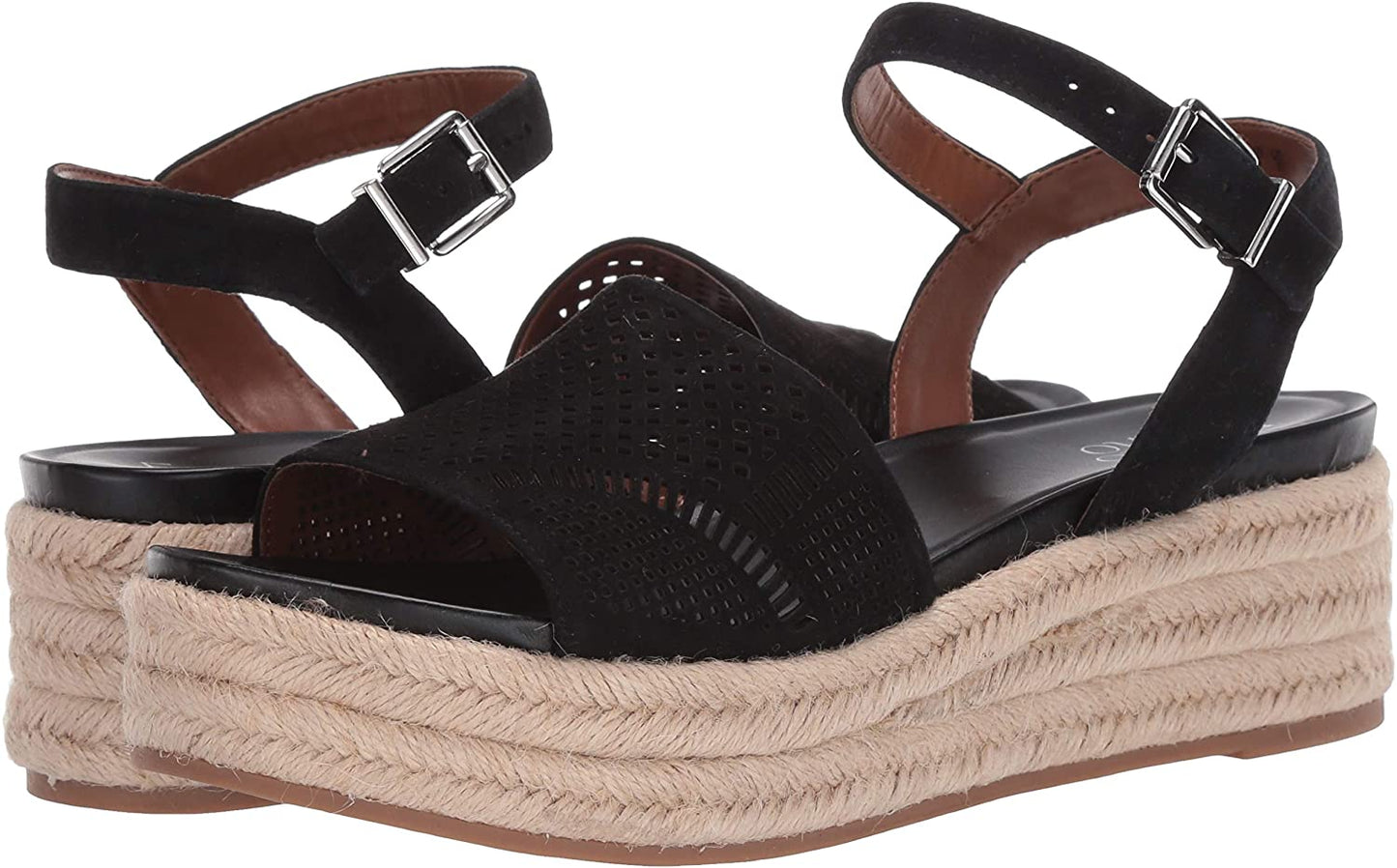 Franco Sarto Women's Tennia Espadrilles Sandals Color Black Size 11M