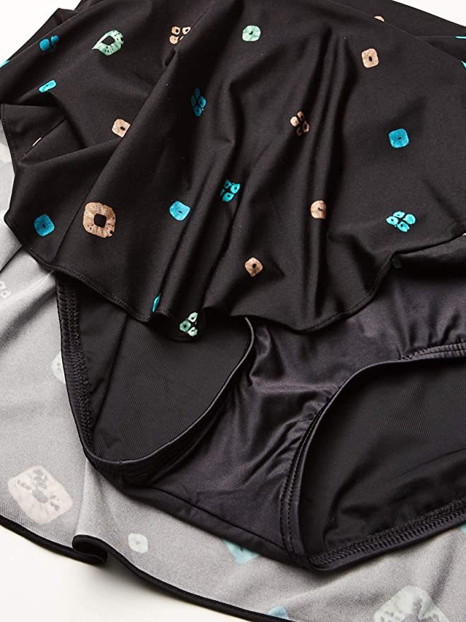 Coco Reef Contours Printed Halo Sarong Skirt Color Black Composition Size XL