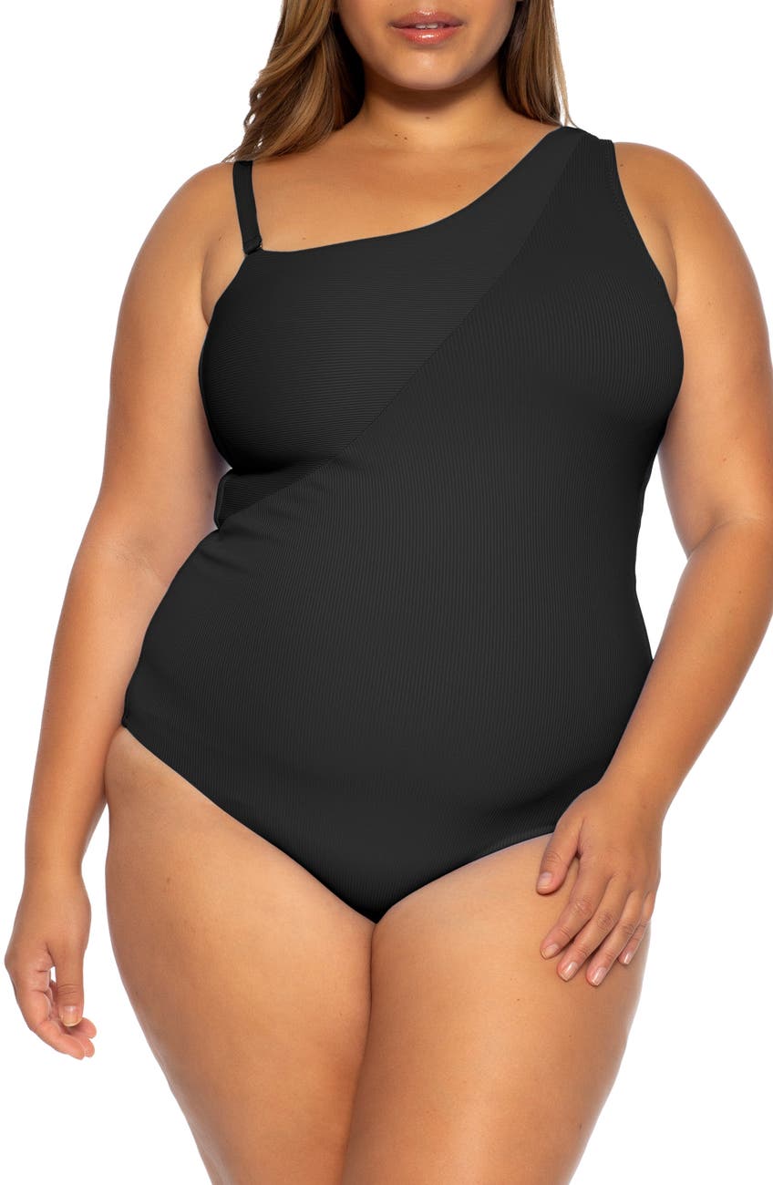 BECCA Fine Line One-Piece Swimsuit Color Black Size 0X