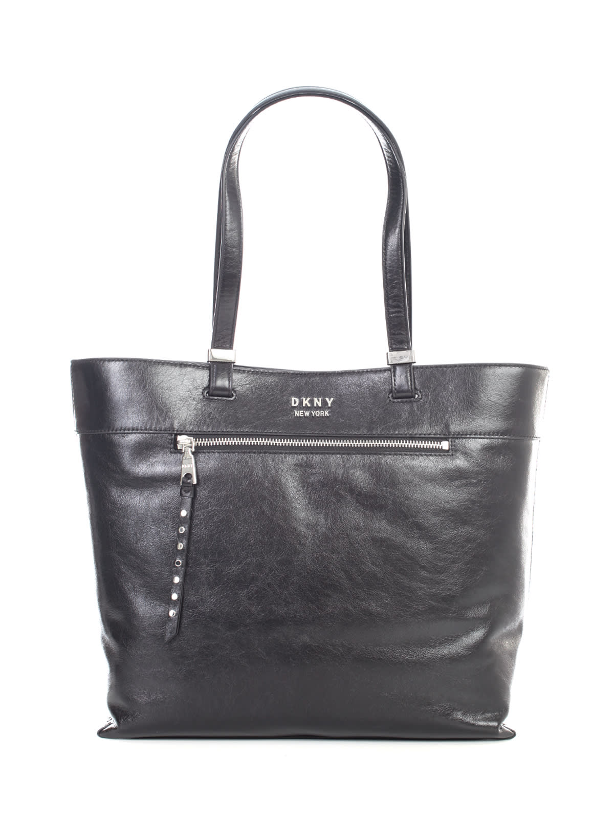 DKNY Iris Tote In Bsv Black Silver Color Black/Silver