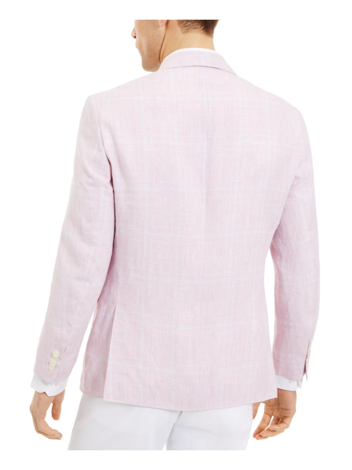 Tommy Hilfiger Men’s Trevor Linen Windowpane Sportcoat Color Pink
