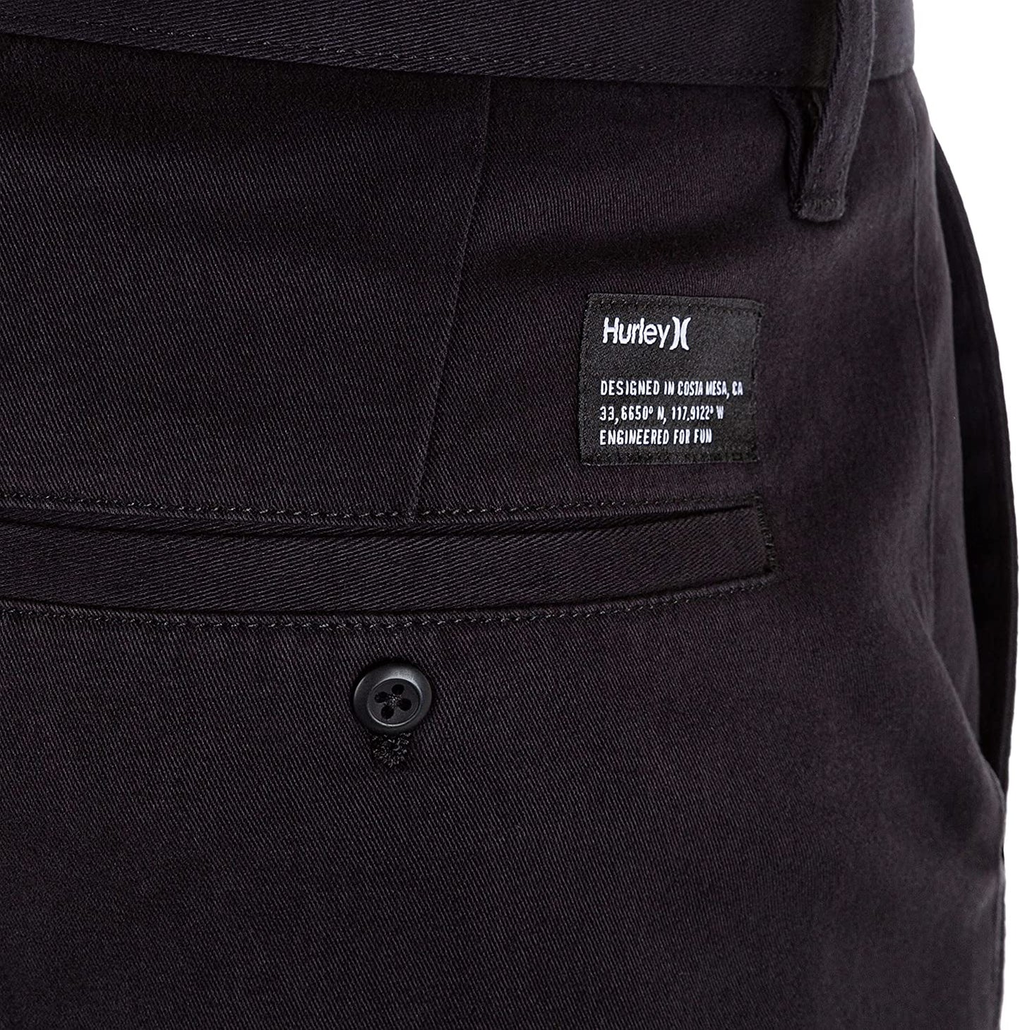 Hurley Mens Worker Icon Pants Color Black Size 32