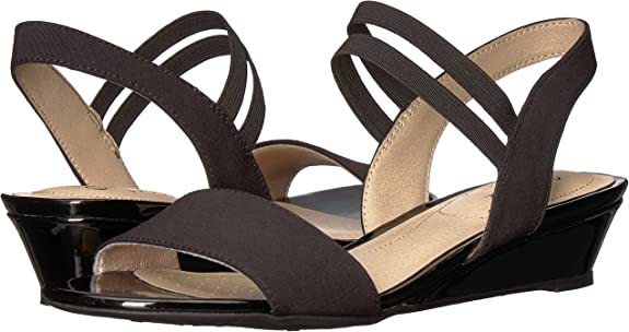 LifeStride Women's Yolo Wedge Sandal Color Black Size 6.5W