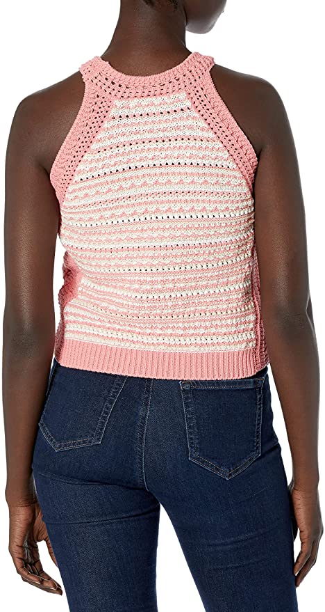 BCBGeneration Women's Halter Sweater Pullover Color Coral Size M