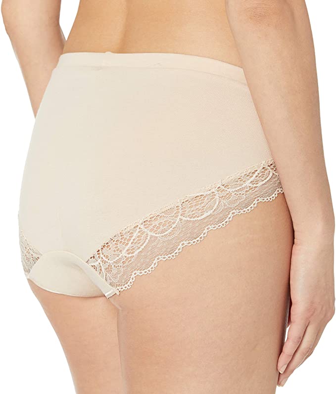 Bali Women's Cotton Desire W/Lace Hipster Panties