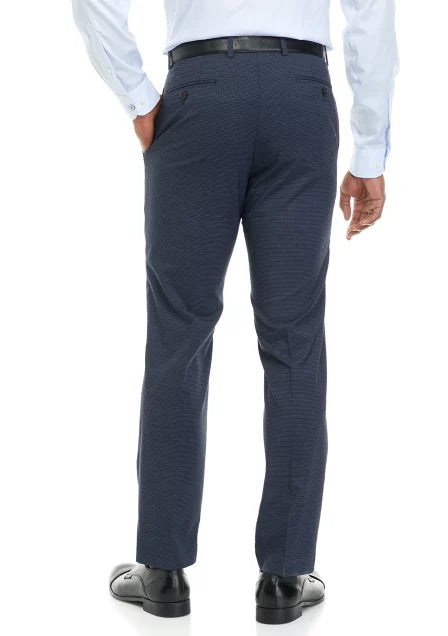 Lauren Ralph Lauren Mini Check Flat Front Pants Color Navy/Black W34xL32