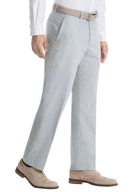 Lauren Ralph Lauren Mens UltraFlex Stripe Cotton Suit Separate Pants Color Blue W48xL32