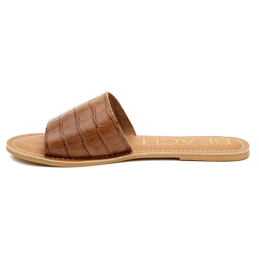 Matisse Beach by Matisse Womens Caban Slide Sandals Color Tan Croc - Leather Size 9M