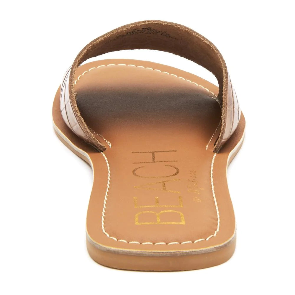 Matisse Beach by Matisse Womens Caban Slide Sandals Color Tan Croc - Leather Size 9M