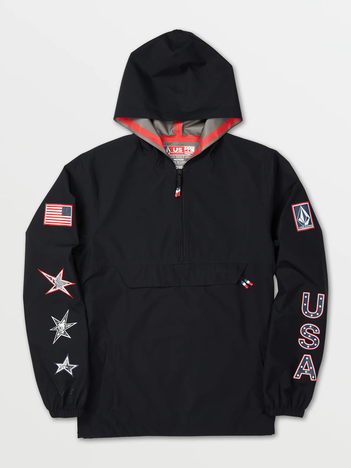Volcom MEN'S USA PACK IT GORE-TEX JACKET Color Black Size S