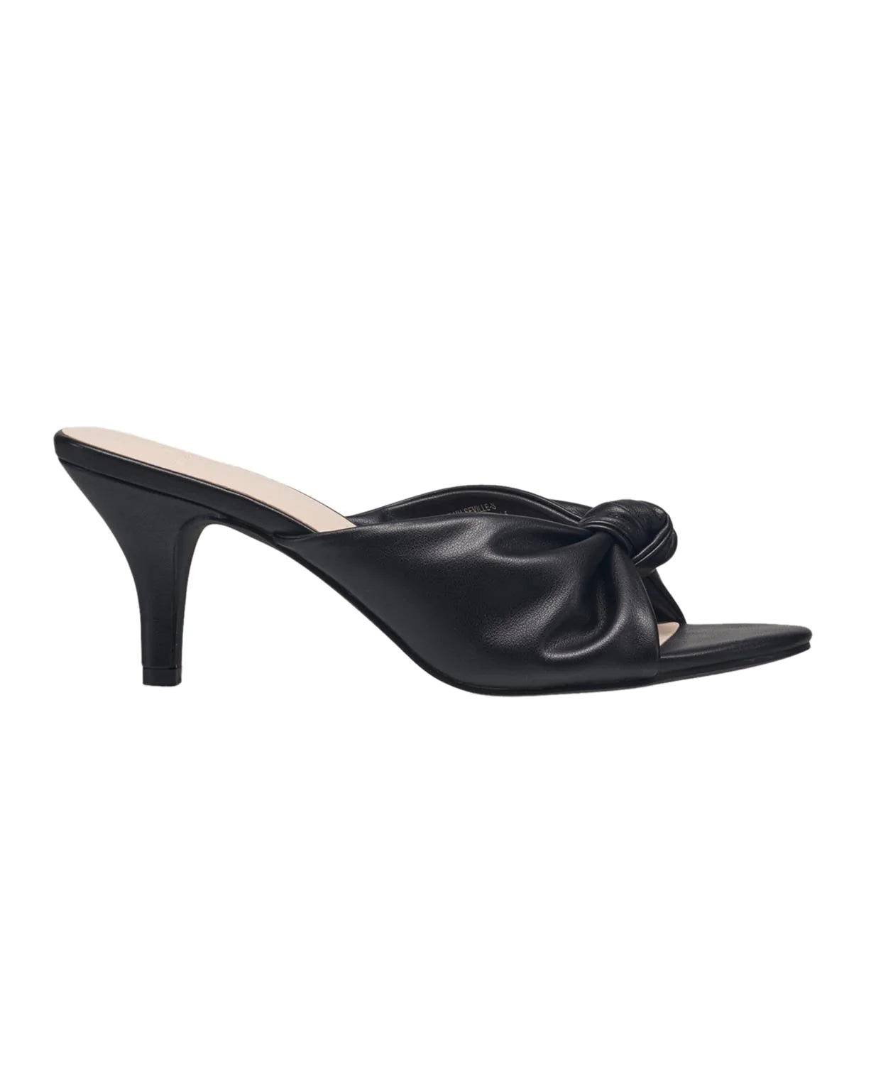 H Halston Women's Seviille Knotted Bow Heel Color Black Size 9M