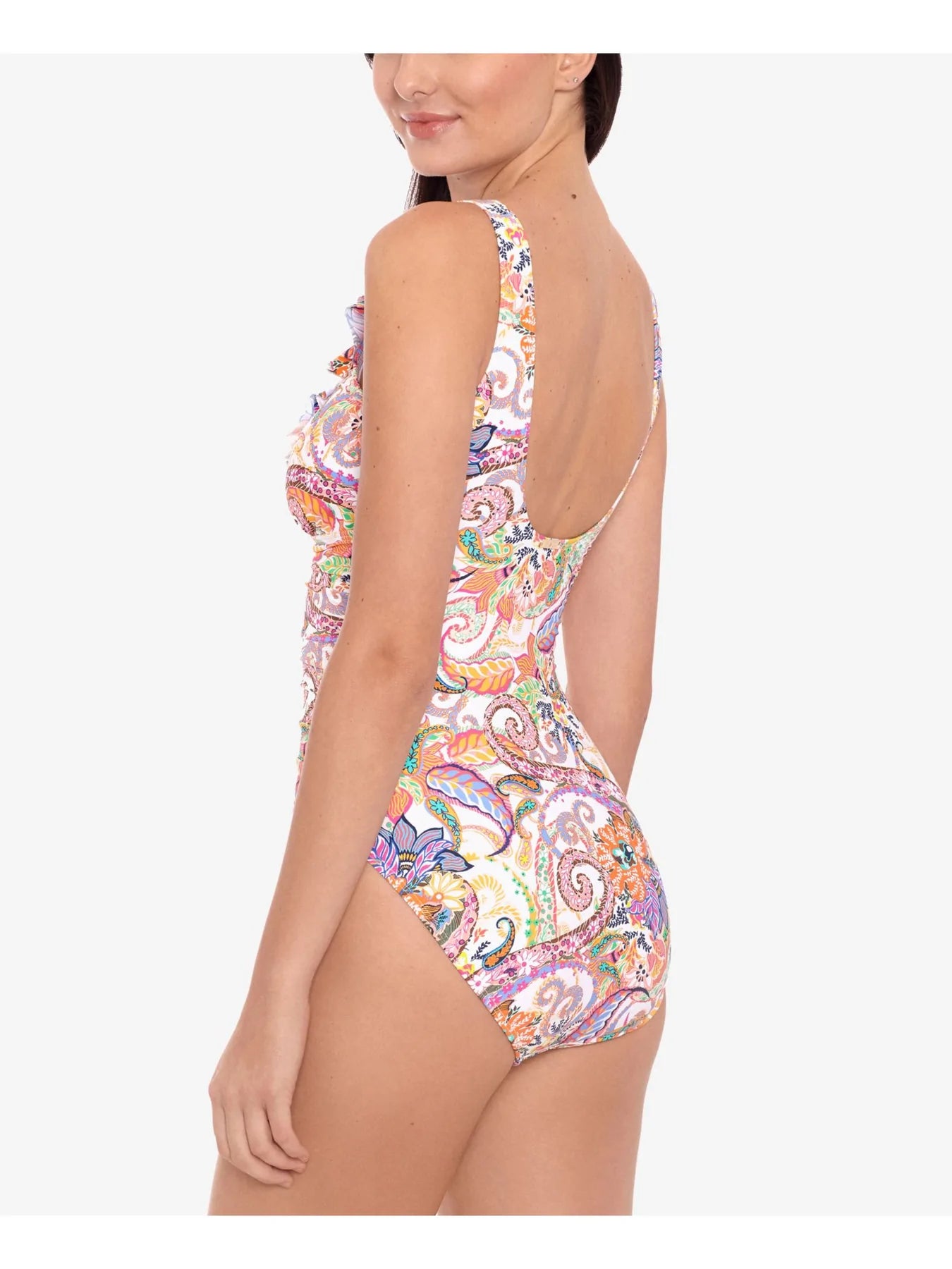 LAUREN RALPH LAUREN Tummy Control Underwire Lined One-Piece Swimsuit Multicolor Size 6