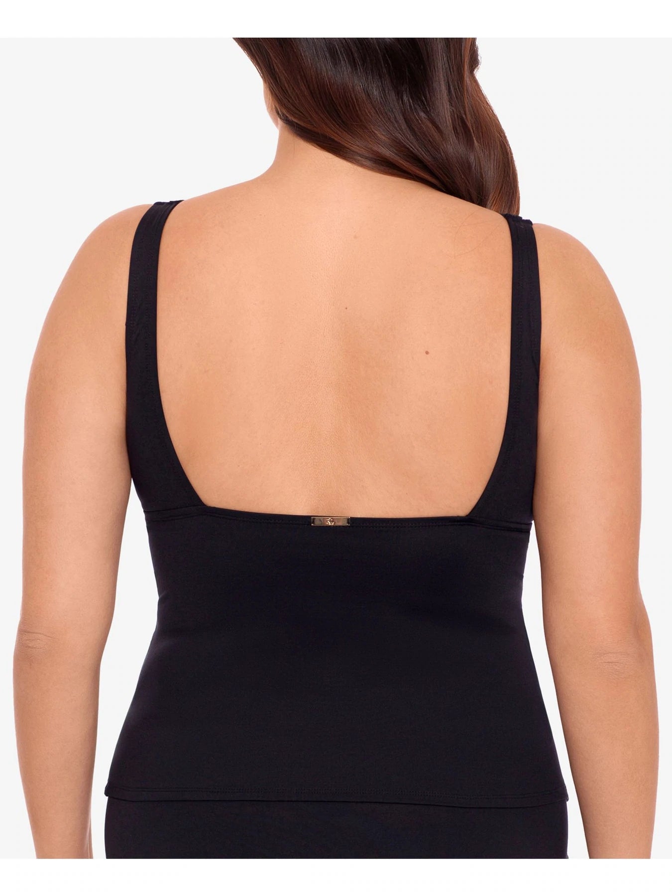 Lauren Ralph Lauren Plus Size Stretch Tankini Top Color Black Size 18W
