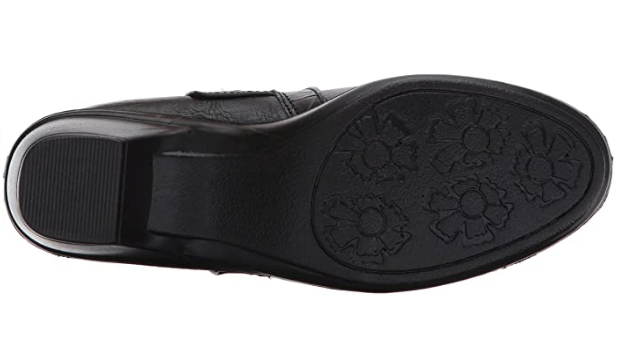 Easy Street Women's Devo Ankle Bootie, Black/Crocodile