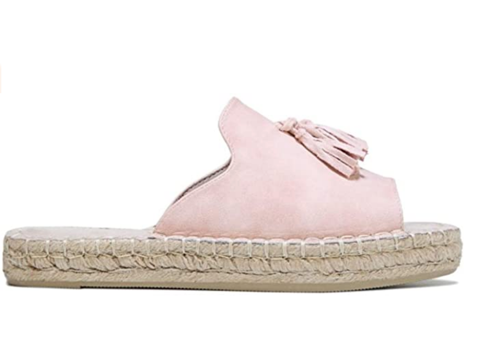 SEVEN DIALS Womens Wendelle Peep Toe Casual, Pale Pink/Sueded/Smooth, Size 6.5