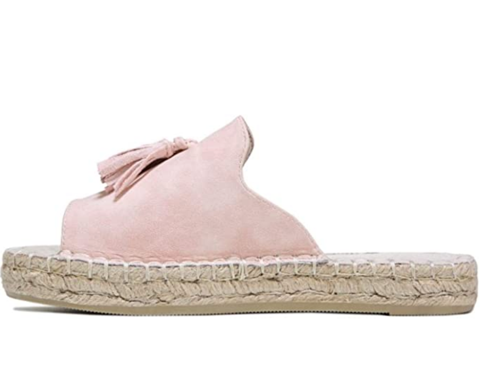 SEVEN DIALS Womens Wendelle Peep Toe Casual, Pale Pink/Sueded/Smooth, Size 6.5