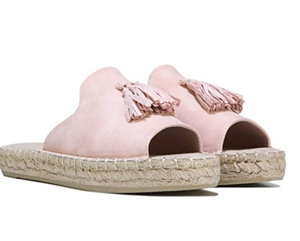 SEVEN DIALS Womens Wendelle Peep Toe Casual, Pale Pink/Sueded/Smooth, Size 6.5
