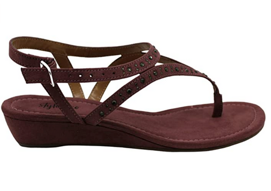 Style & Co. Women's hareet Suede Open Toe Casual Ankle Strap, Blushy, Size 5M