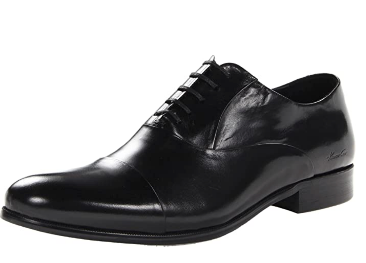 Kenneth Cole New York Men's Cap Toe Chief Council Oxford Shoes Color Black Size 7.5M