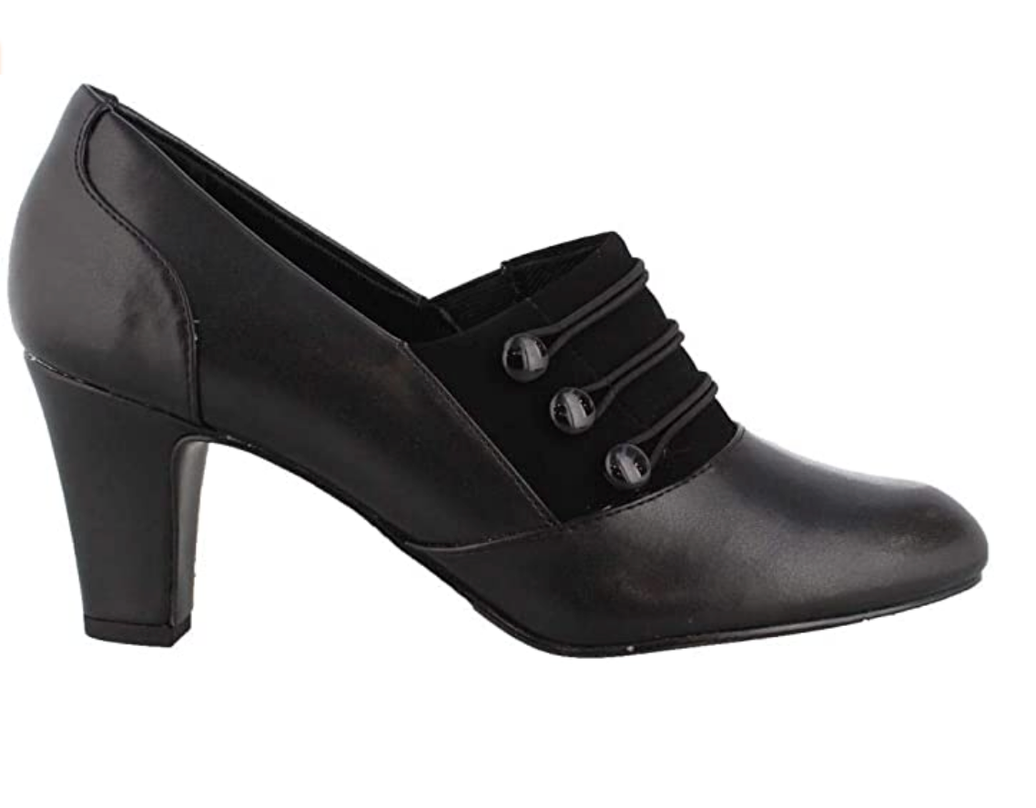 Easy Street Women's Pearl Pump Color: Black/Black Lamy Size: 10M