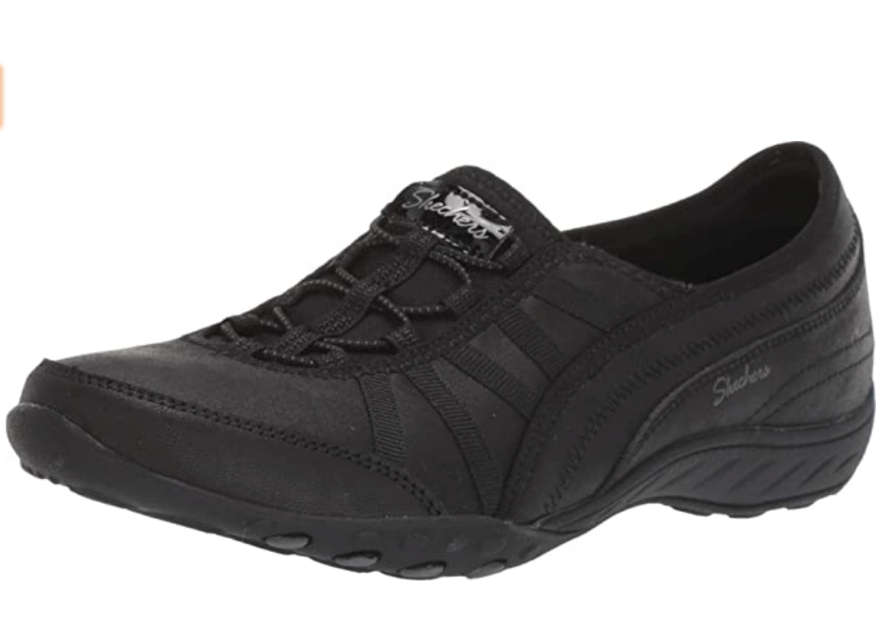 Skechers Women's Breathe-Easy-Adoring Sneaker Color Black Size 8M