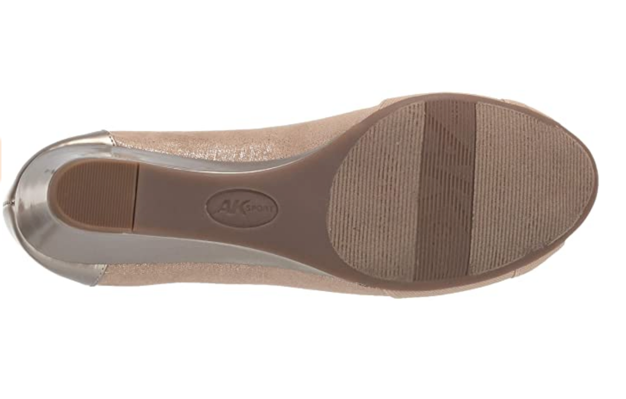 Anne Klein Women's Memory Wedge Pump Color: Taupe Size: 7.5M