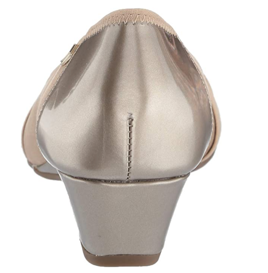 Anne Klein Women's Memory Wedge Pump Color: Taupe Size: 7.5M