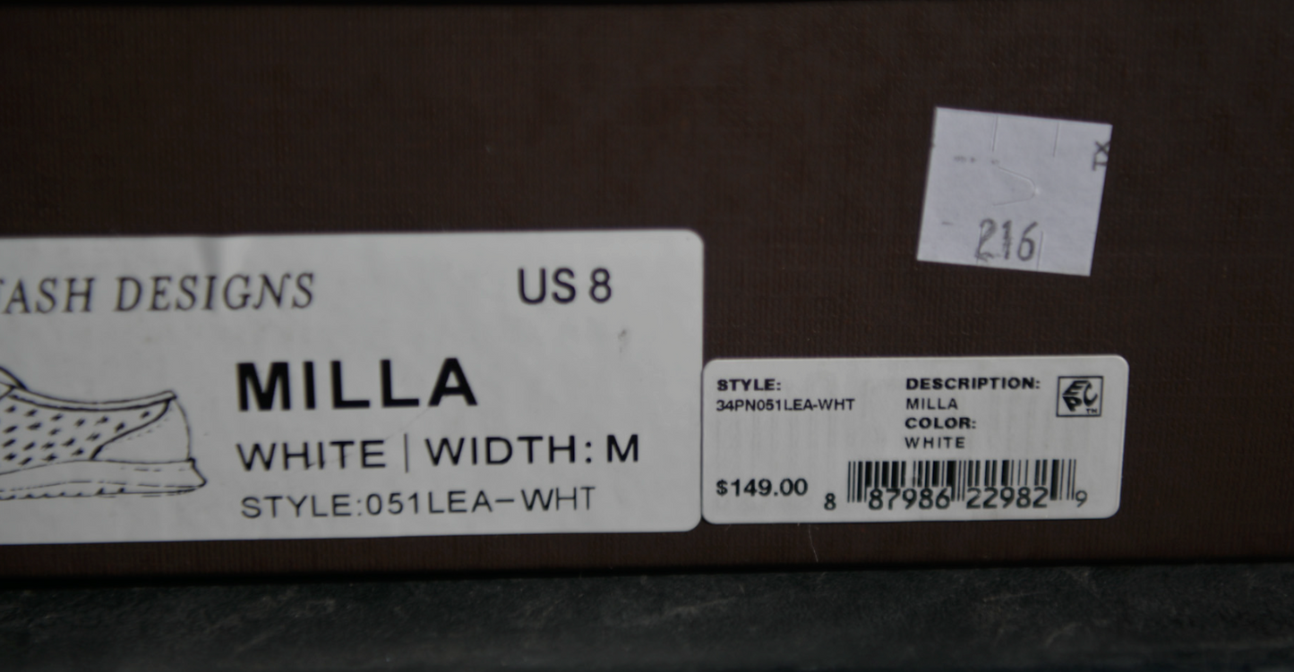 Patricia Nash Milla Sneakers Women's Shoes 051LEA-WHT White