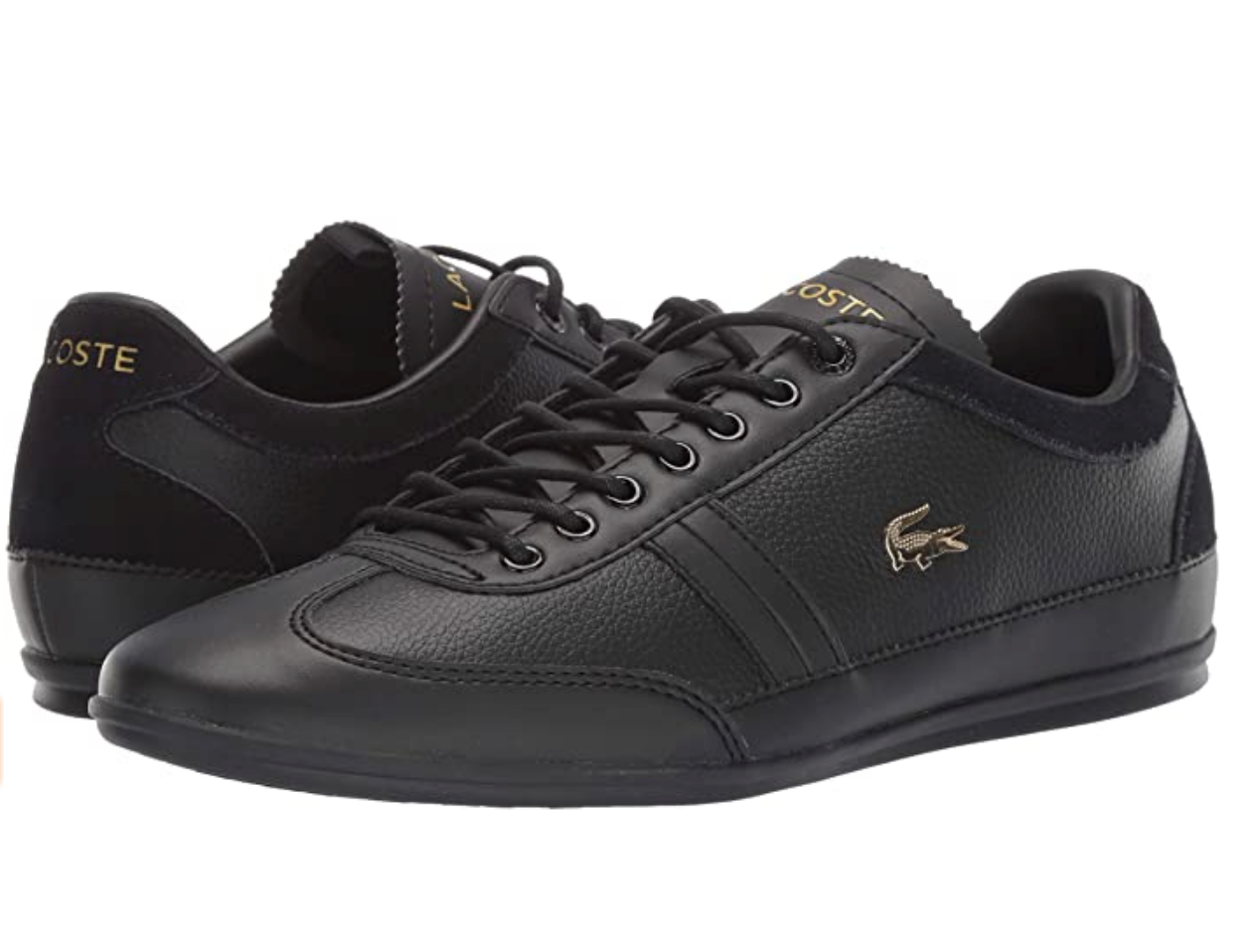 Lacoste Mens Misano Sneaker Color: Black/Black