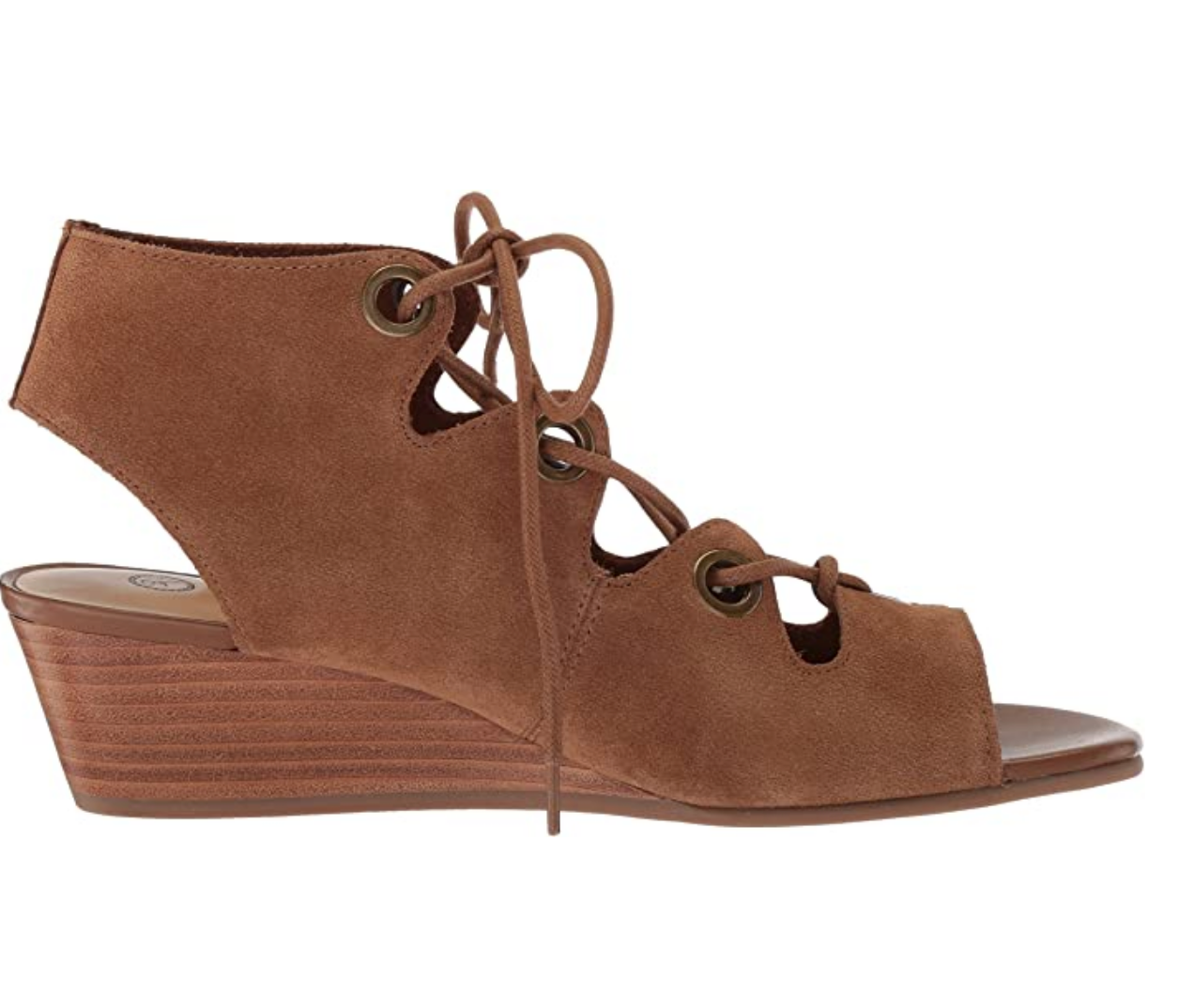 Bella Vita Women's Ingrid Wedge Sandal Color Cognac Suede Size 6.5N