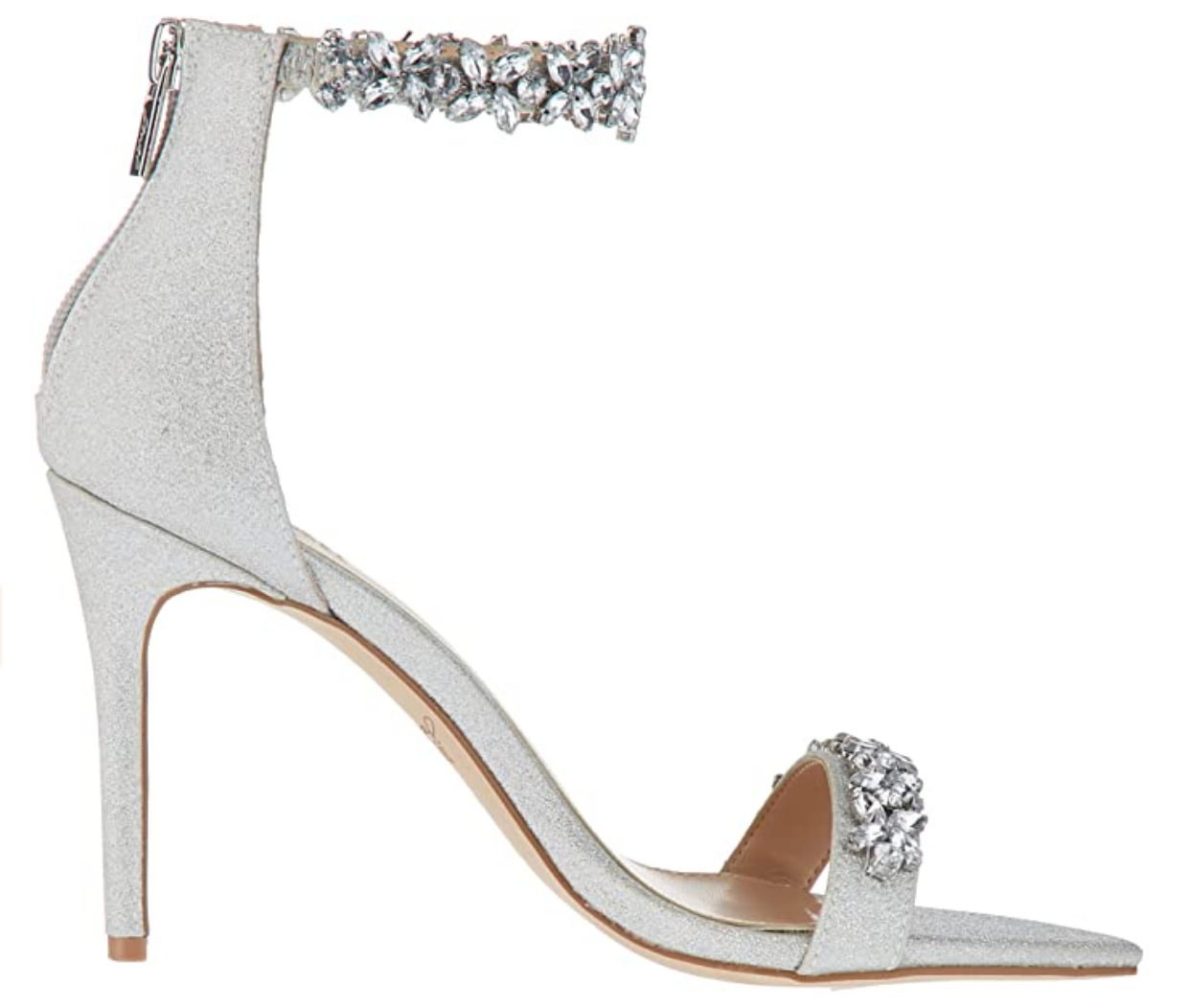 Jewel Badgley Mischka Women's Ramira Heeled Sandal Color: Silver Size: 7.5M