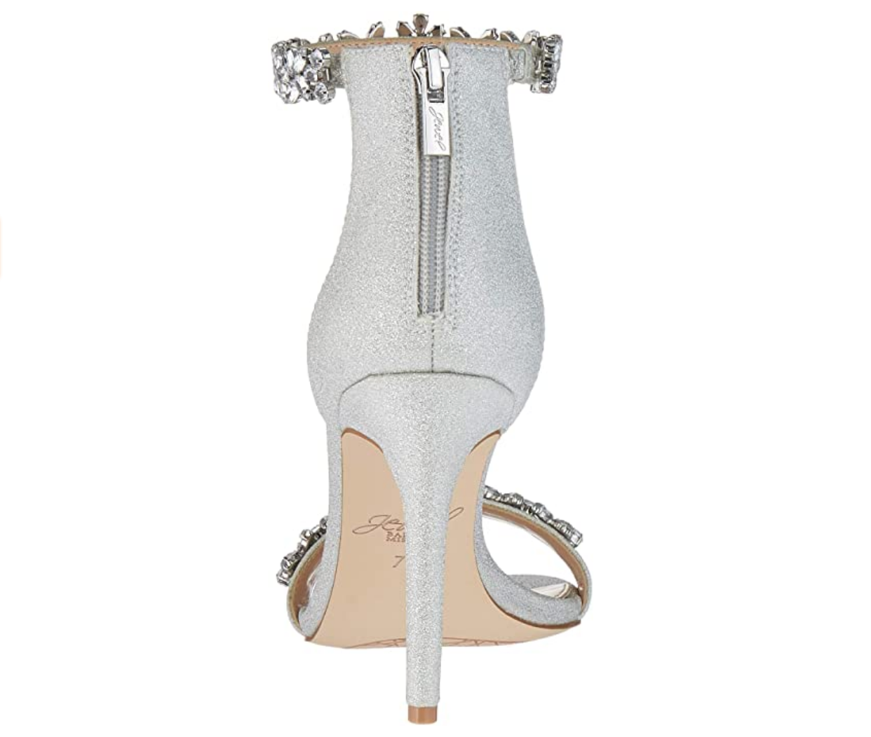 Jewel Badgley Mischka Women's Ramira Heeled Sandal Color: Silver Size: 7.5M