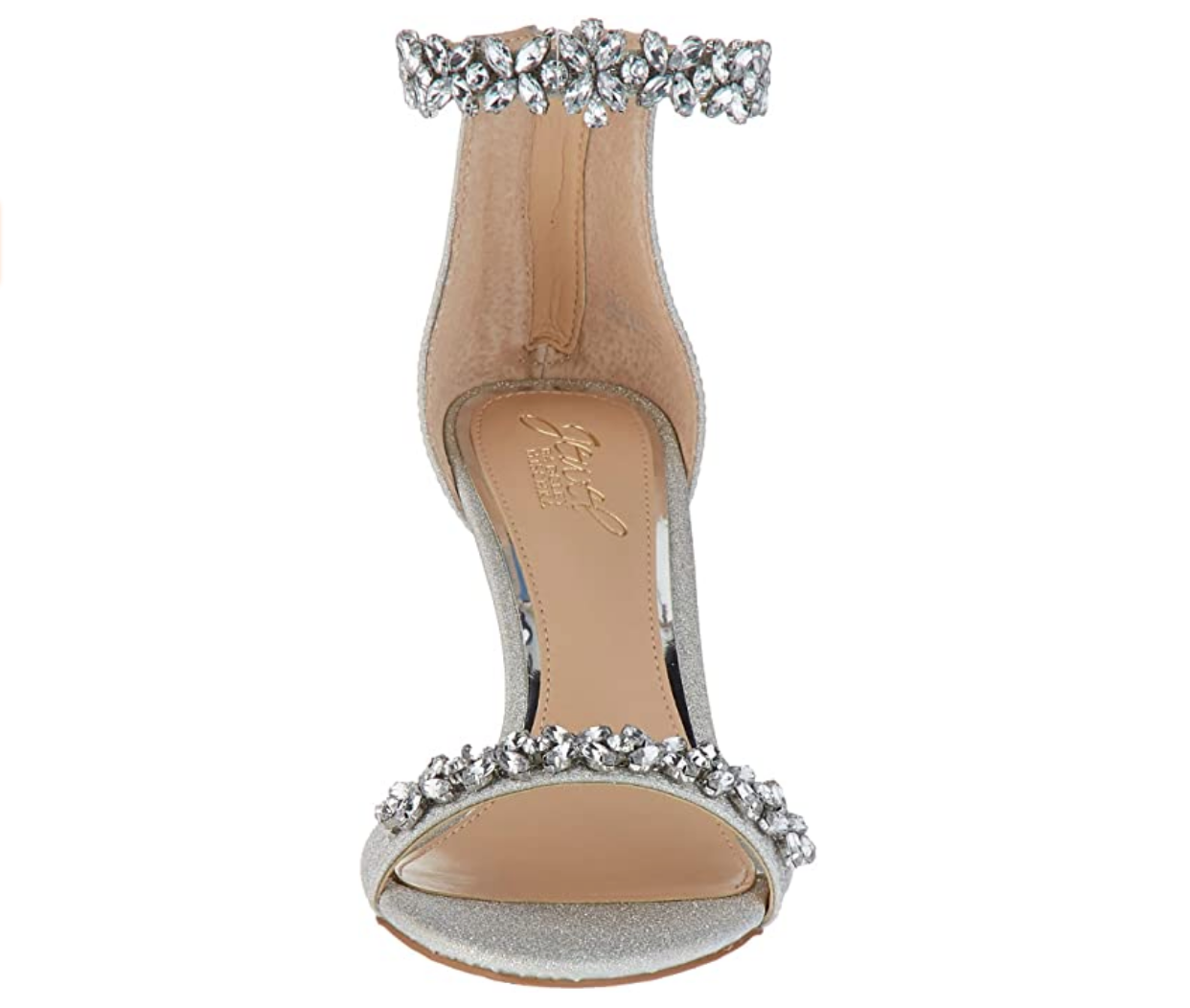Jewel Badgley Mischka Women's Ramira Heeled Sandal Color: Silver Size: 7.5M
