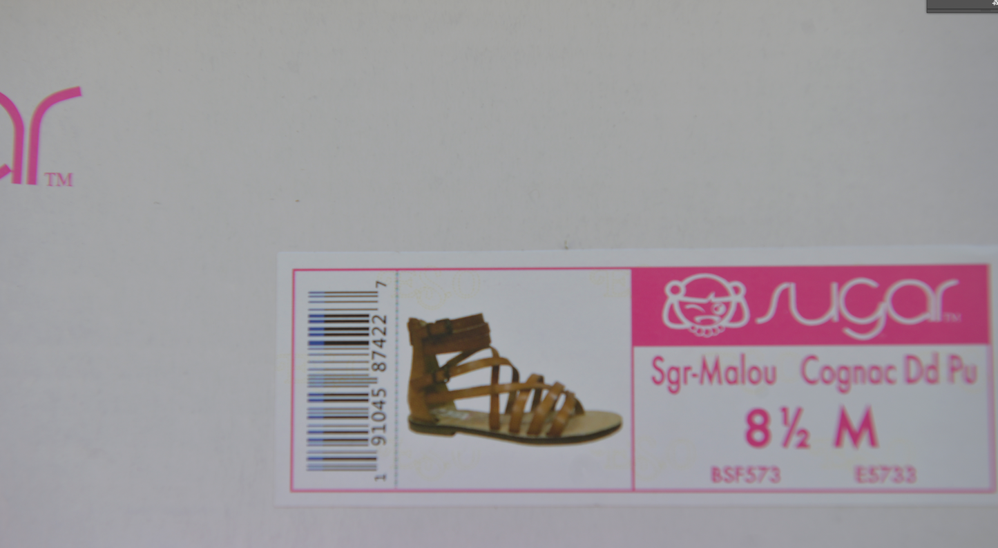 Sugar Women's Malou Sandal Strappy Gladiator Demi Wedge with Buckle  Color: Cognac Dip Dye  Size: 6.5 M