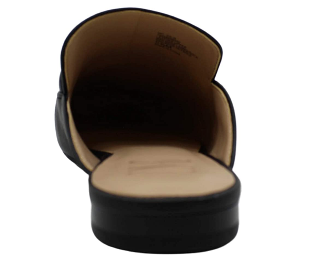 INC International Concepts Women's Gilia Leather Round Toe Mules Color Black Size 6.5M