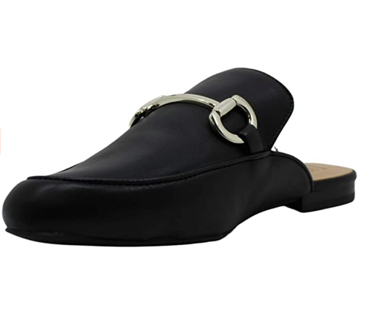 INC International Concepts Women's Gilia Leather Round Toe Mules Color Black Size 6.5M