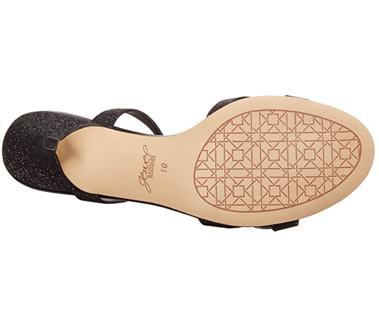 Jewel Badgley Mischka Women's Newton Heeled Sandal Size: 8M Color: Black Glitter