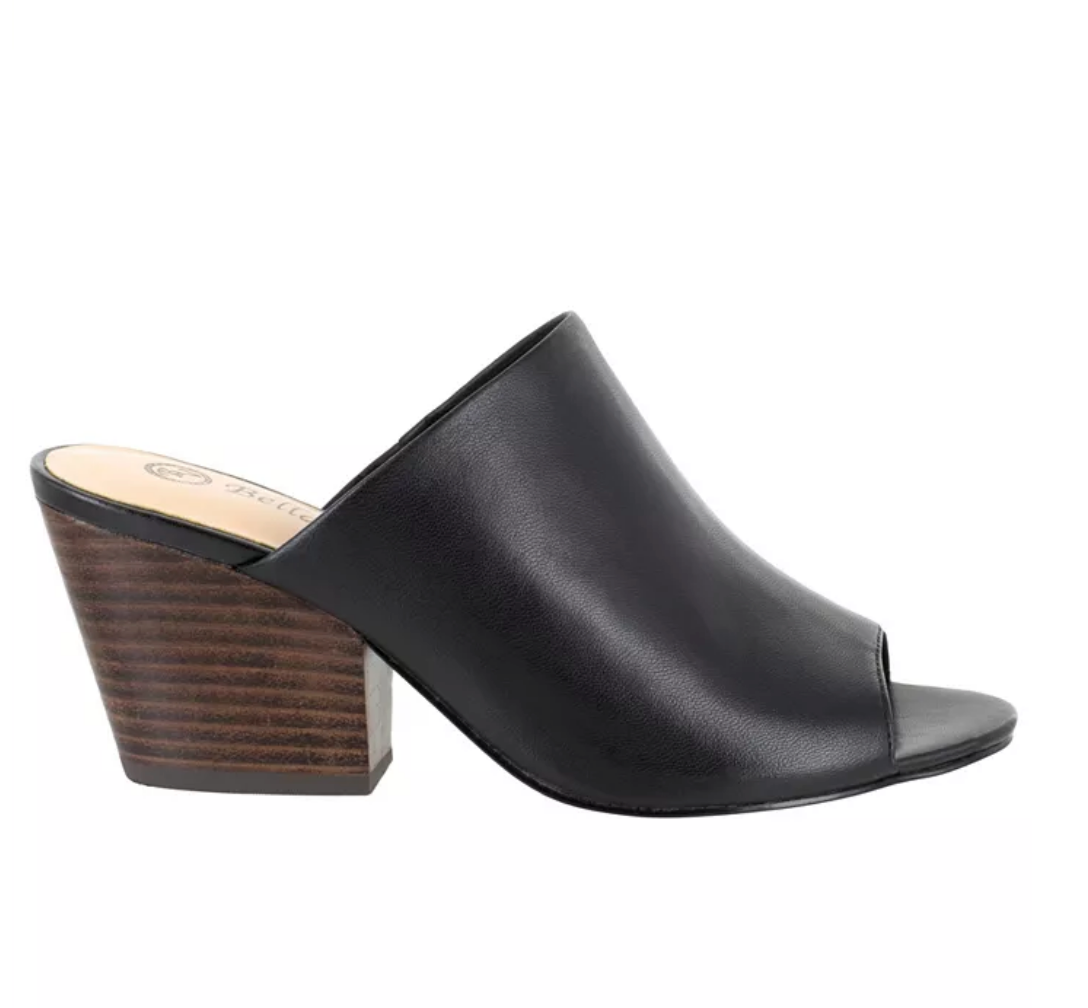 Bella Vita Women's Kathy Mules Sandals Color Black Kidsuede Size 9M